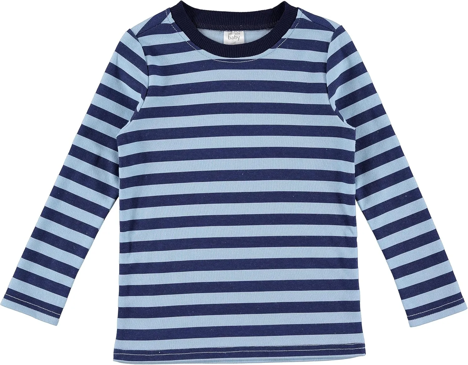 Cudlie 5-Pack Baby/Toddler Boy Long Sleeve Shirt - Basic Tshirt Tops, Light Undershirt - Solid & Striped Tees for Boys