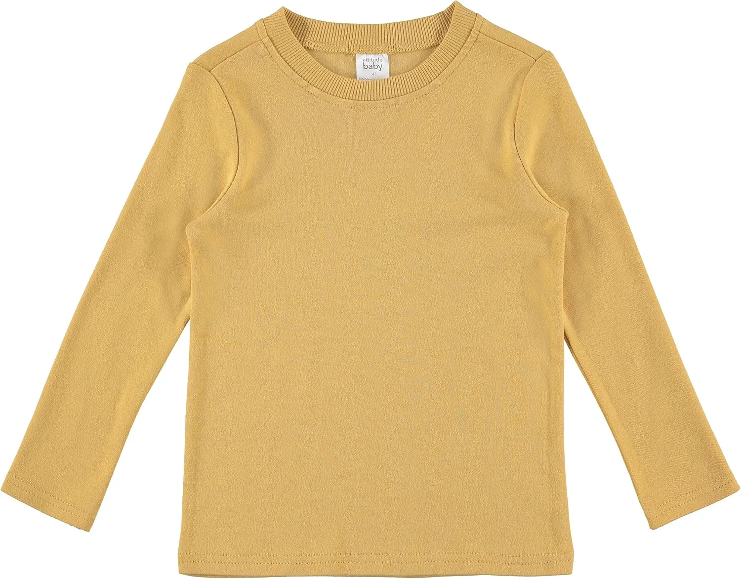 Cudlie 5-Pack Baby/Toddler Boy Long Sleeve Shirt - Basic Tshirt Tops, Light Undershirt - Solid & Striped Tees for Boys
