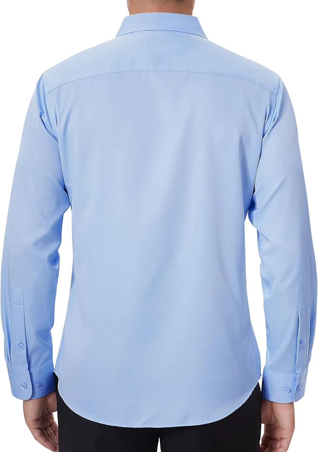 DEMEANOR Stain Sheild Dress Shirts for Men Dress Shirts Slim Fit Button Down Long Sleeve Dress Shirt Formal Business