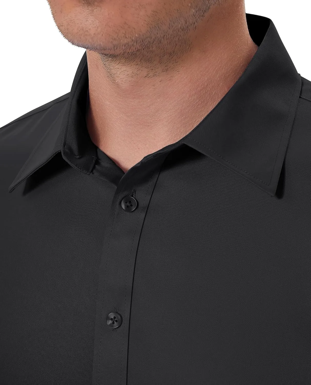 DEMEANOR Stain Sheild Dress Shirts for Men Dress Shirts Slim Fit Button Down Long Sleeve Dress Shirt Formal Business