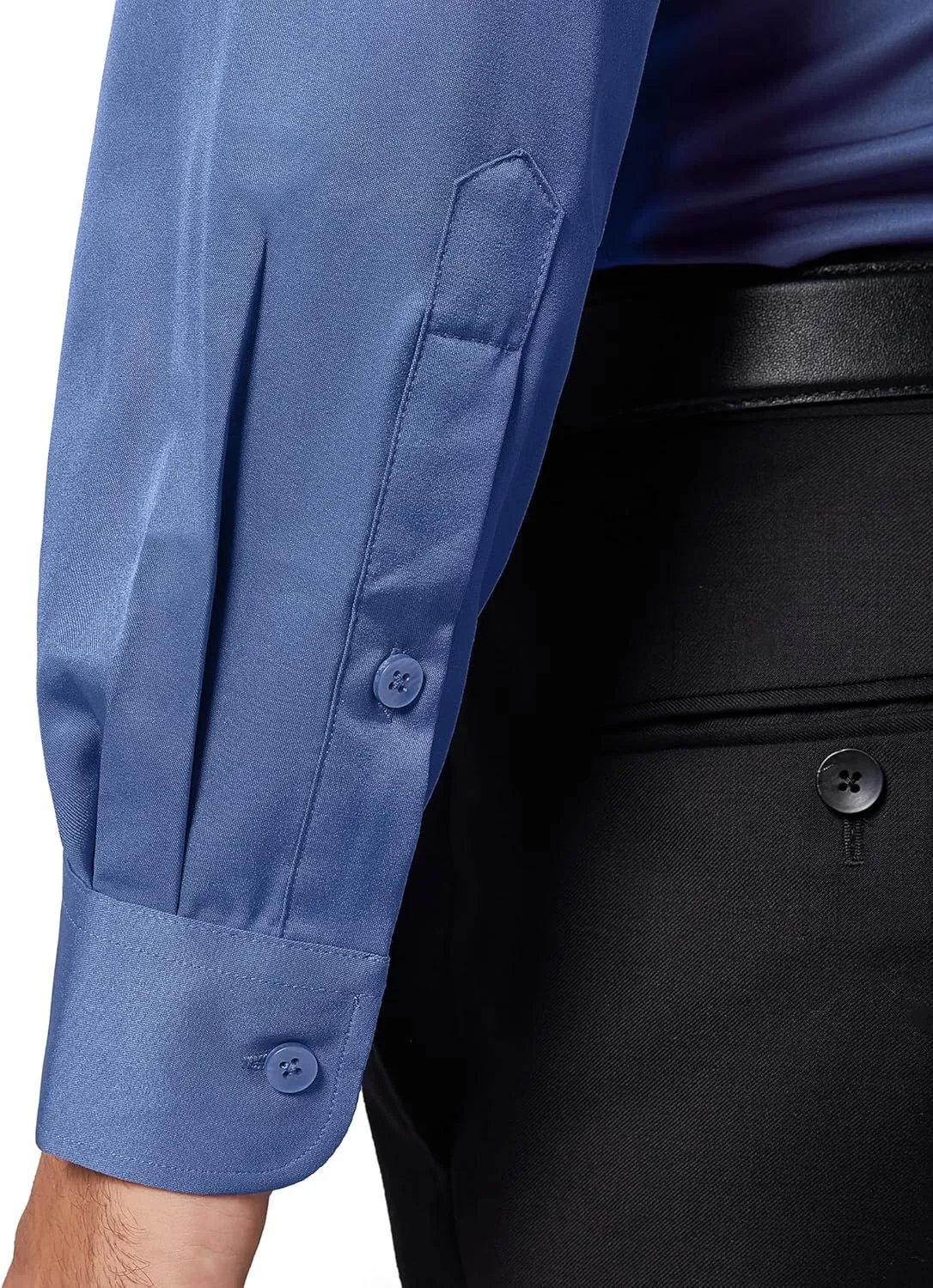 DEMEANOR Stain Sheild Dress Shirts for Men Dress Shirts Slim Fit Button Down Long Sleeve Dress Shirt Formal Business