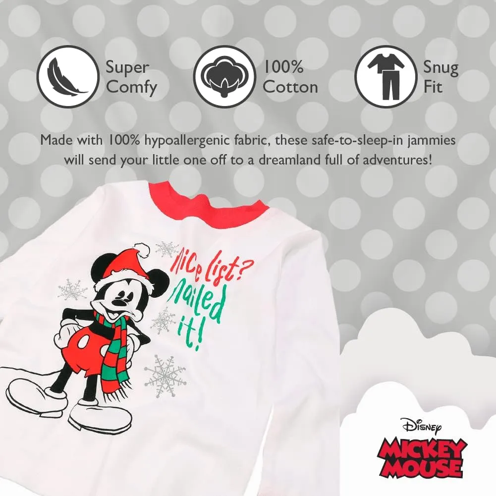 Disney 2-Piece Snug-fit Cotton Pajama Set, Soft & Cute for Kids