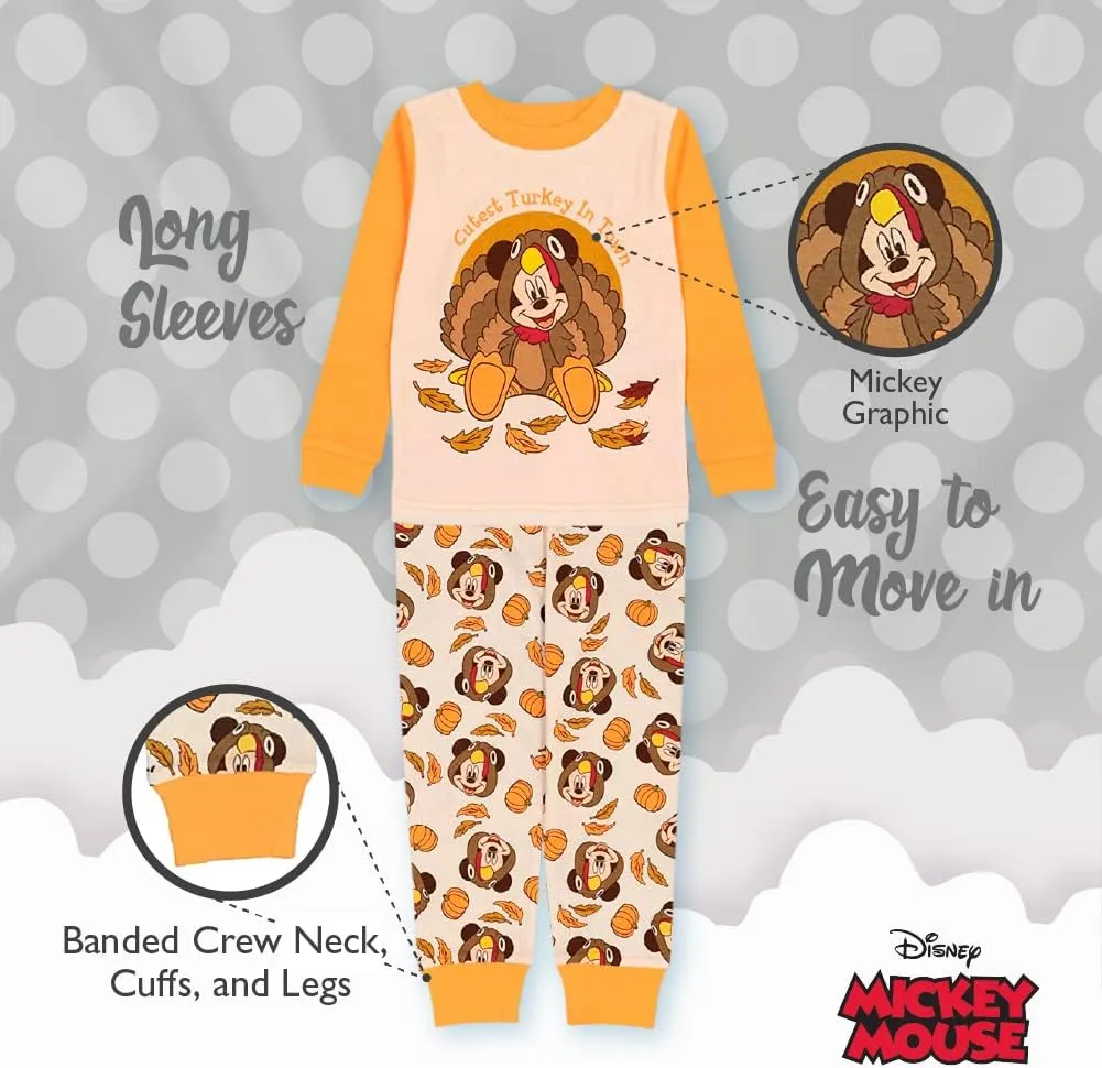 Disney 2-Piece Snug-fit Cotton Pajama Set, Soft & Cute for Kids