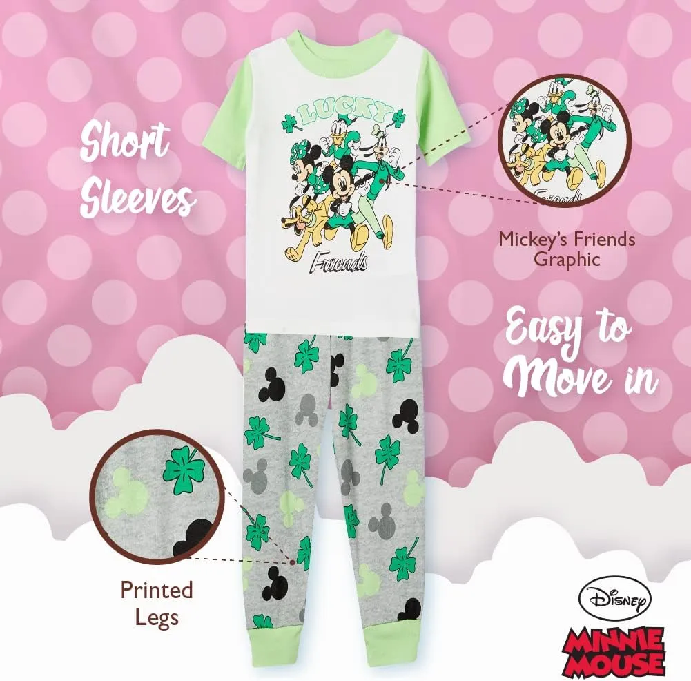 Disney Baby Boys' 2-Piece Snug-fit Cotton Holiday Pajama Set, Soft & Cute for Kids