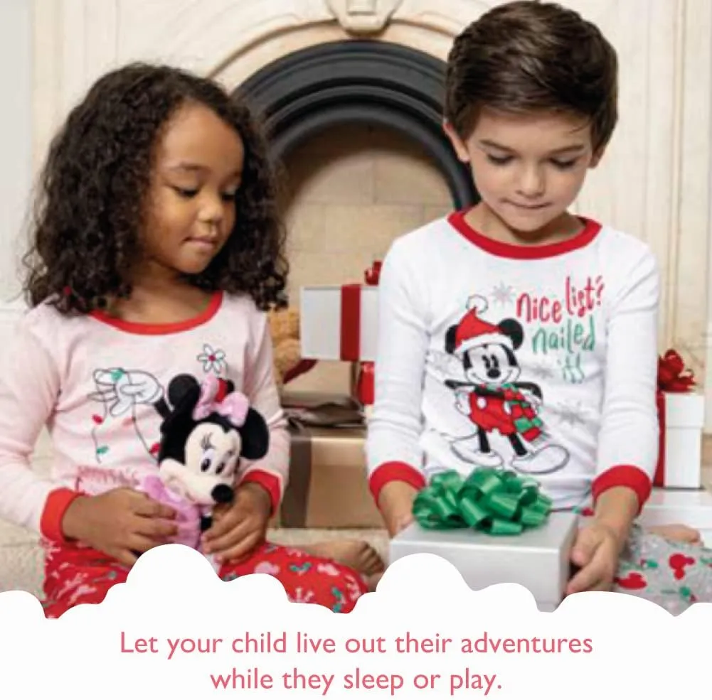 Disney Baby Girls' 2-Piece Snug-fit Cotton Holiday Pajama Set, Soft & Cute for Kids