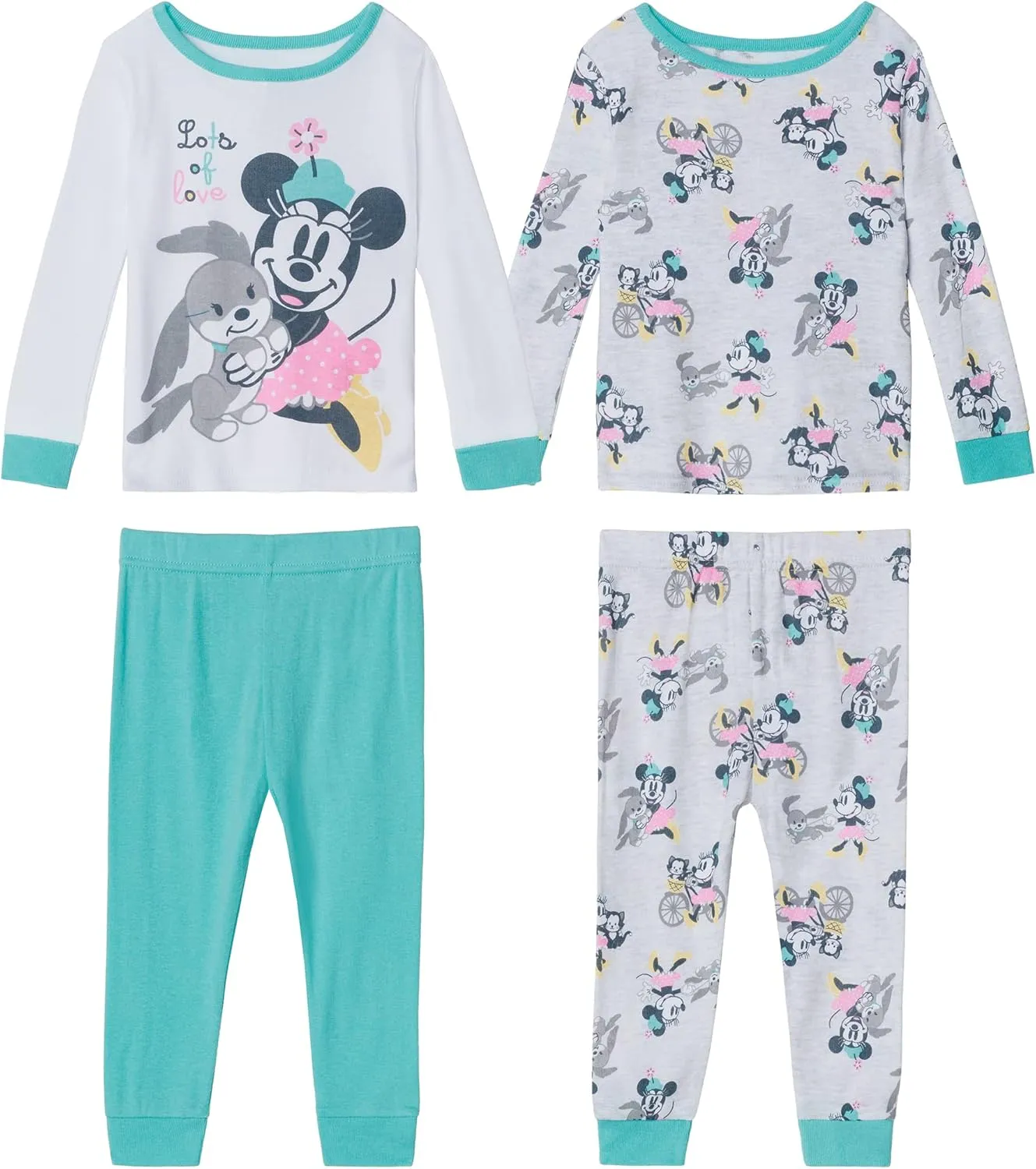 Disney Baby Girls' Minnie Mouse Snug Fit Cotton Pajamas