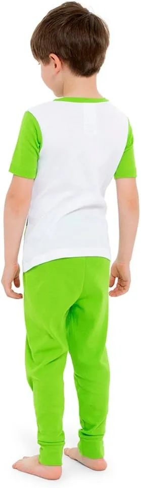 Disney Boys' 4-Piece Snug-fit Cotton Pajama Set, Soft & Cute for Kids