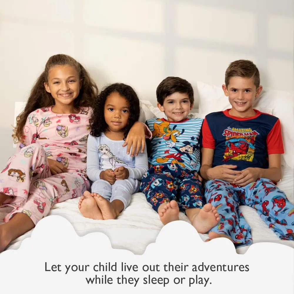 Disney Mickey & Minnie Mouse 2-Pack Footless One Piece Cotton, Snug-fit Pajamas, Soft & Cute for Kids