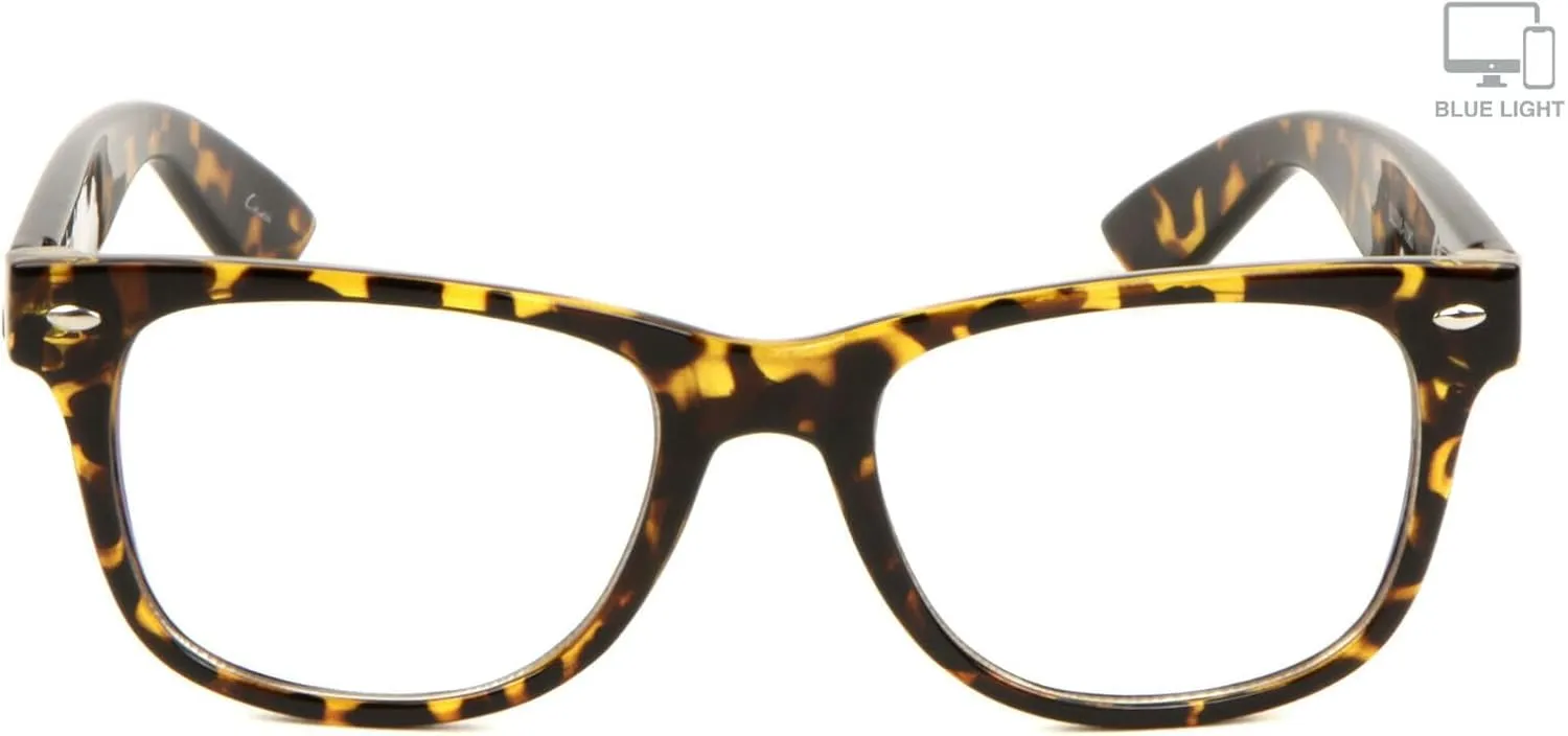 Dweebzilla Sleek Classic Casual Square Blue Light Blocking Sunglasses