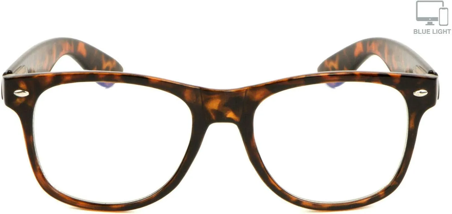 Dweebzilla Sleek Classic Casual Square Blue Light Blocking Sunglasses