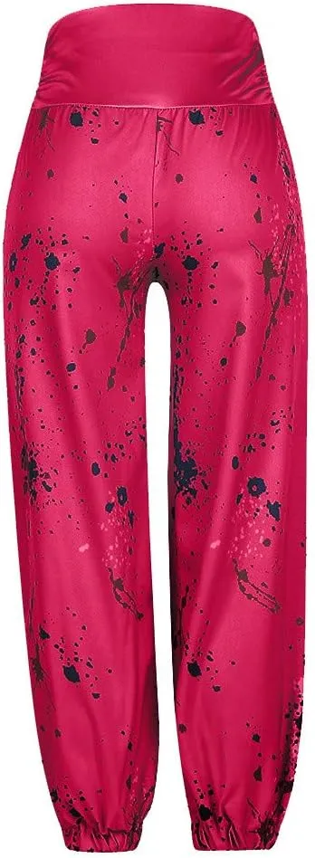 Fashion Pants for Women Fashion Printed Elastic Waist Binded Feet Harem Trousers Loose Fit Hip Hop Summer Street Pant
