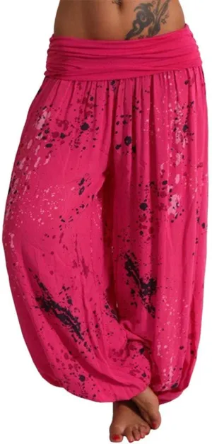 Fashion Pants for Women Fashion Printed Elastic Waist Binded Feet Harem Trousers Loose Fit Hip Hop Summer Street Pant