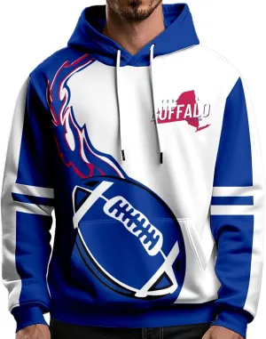 Football Hoodies for Men Women City Sweatshirts Fans Gifts Casual Collar Drawstring Long Sleeve Hoodie Pullover