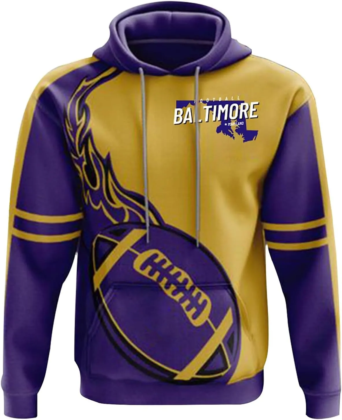 Football Hoodies for Men Women City Sweatshirts Fans Gifts Casual Collar Drawstring Long Sleeve Hoodie Pullover