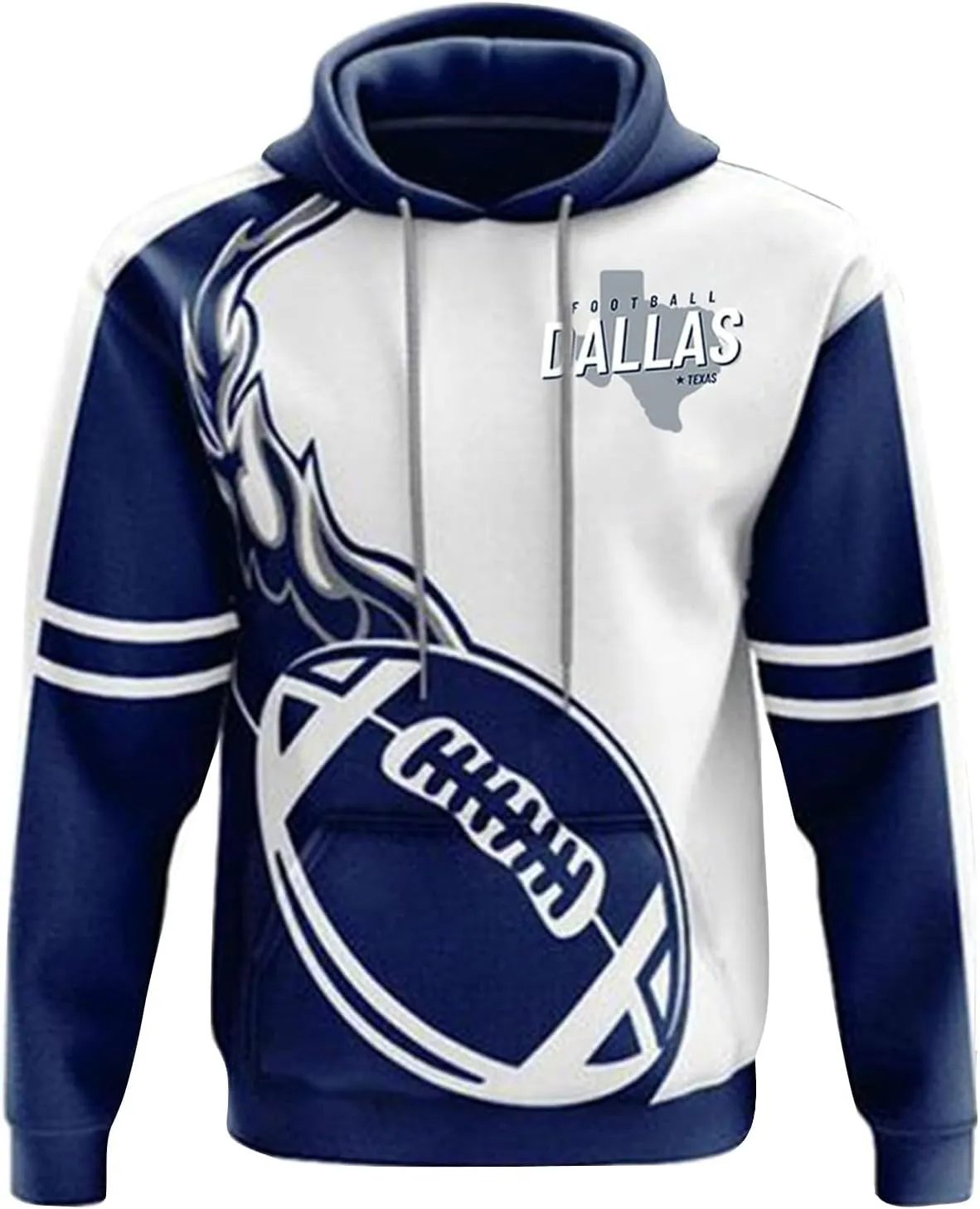 Football Hoodies for Men Women City Sweatshirts Fans Gifts Casual Collar Drawstring Long Sleeve Hoodie Pullover