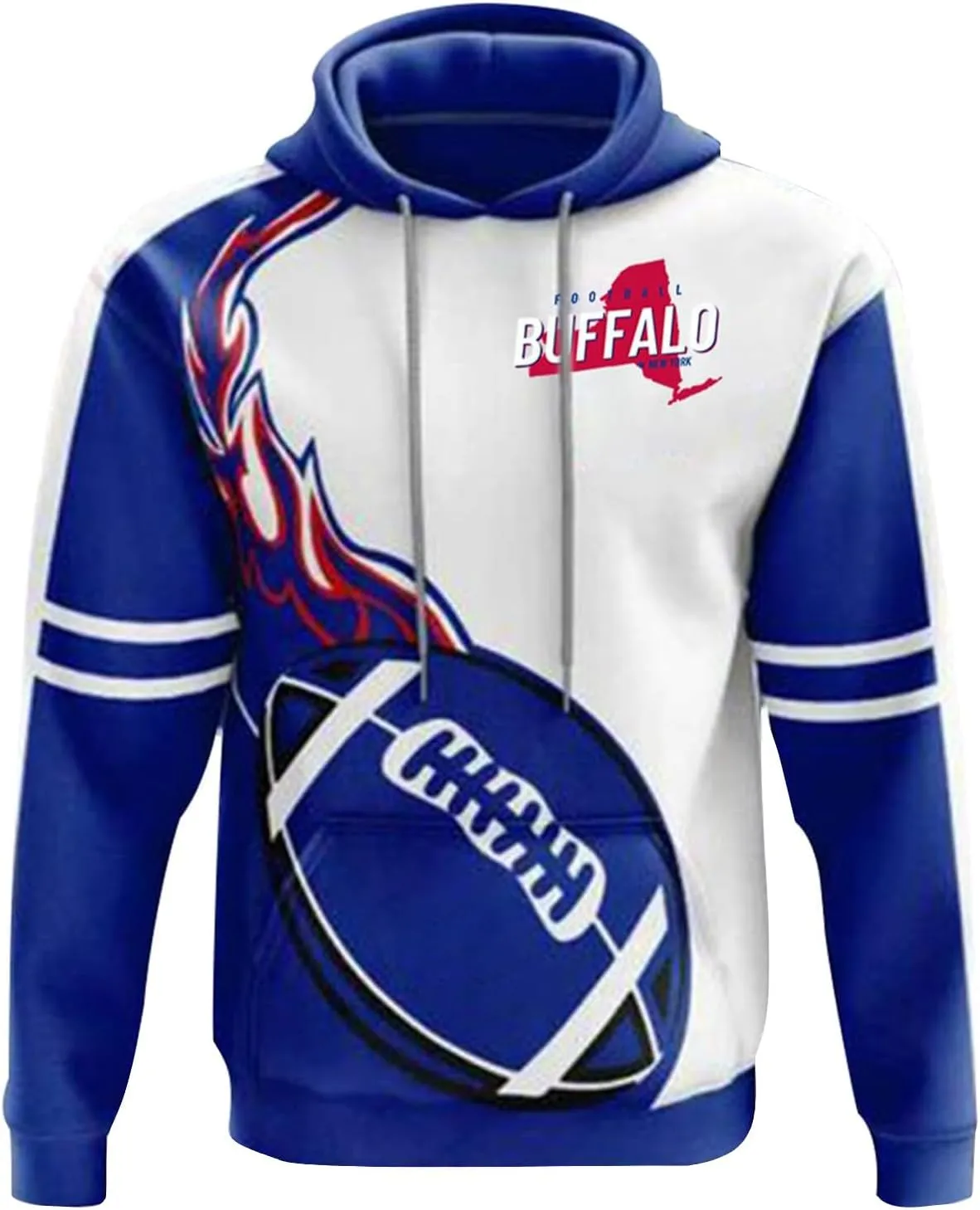 Football Hoodies for Men Women City Sweatshirts Fans Gifts Casual Collar Drawstring Long Sleeve Hoodie Pullover