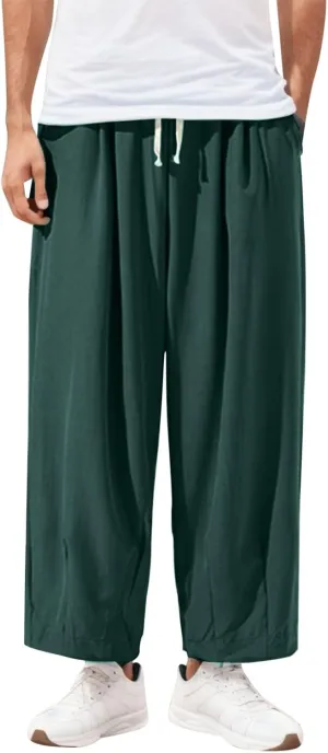FZVYD Black Chinos Mens Joggers Cargo Pants Fashion Casual Sweatpants Work Pants Drawstring Loose Trousers with Pockets