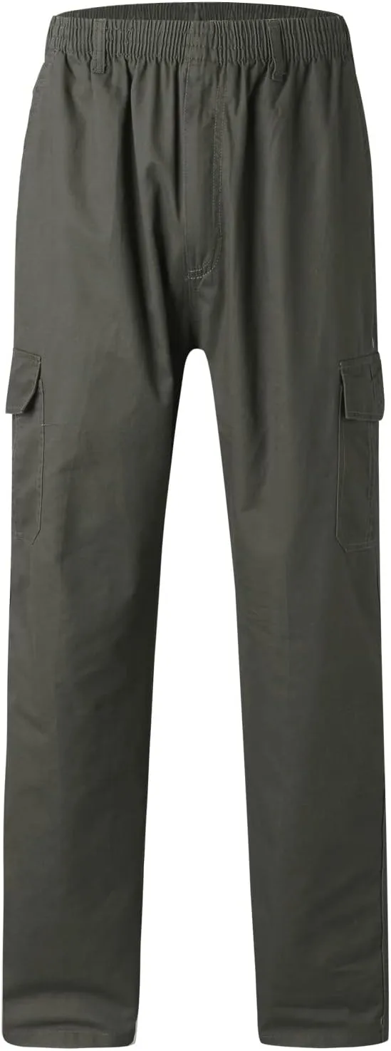 FZVYD Black Chinos Mens Joggers Cargo Pants Fashion Casual Sweatpants Work Pants Drawstring Loose Trousers with Pockets