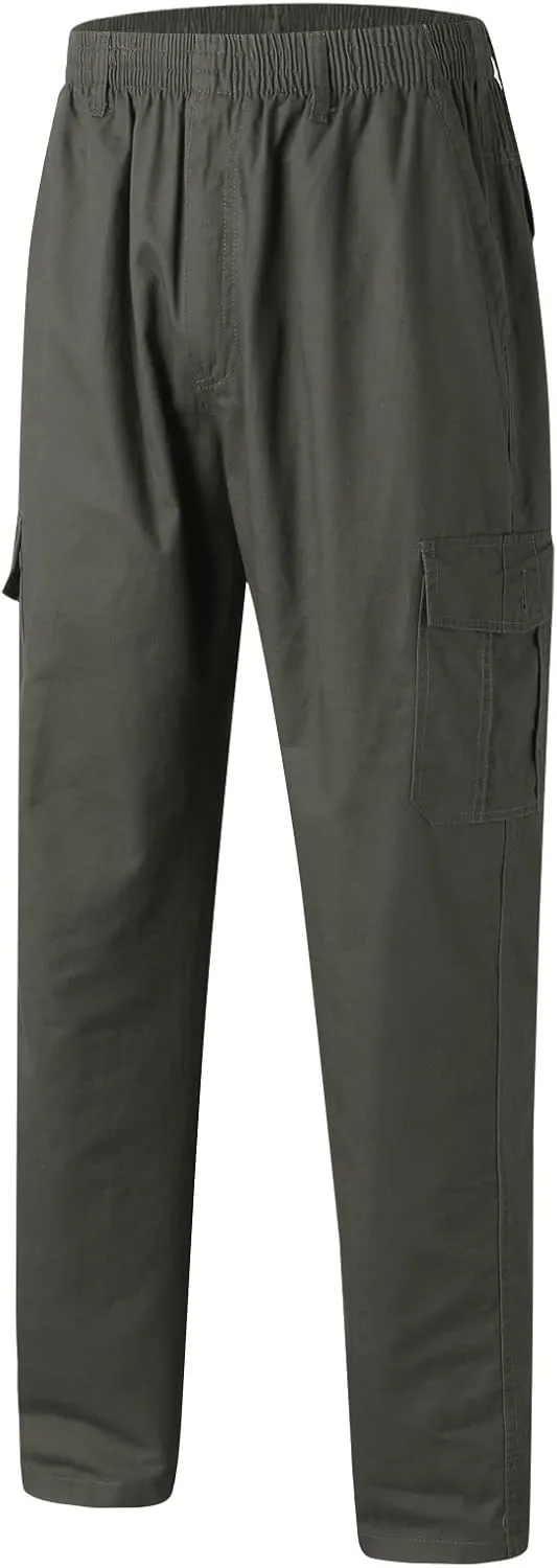 FZVYD Black Chinos Mens Joggers Cargo Pants Fashion Casual Sweatpants Work Pants Drawstring Loose Trousers with Pockets