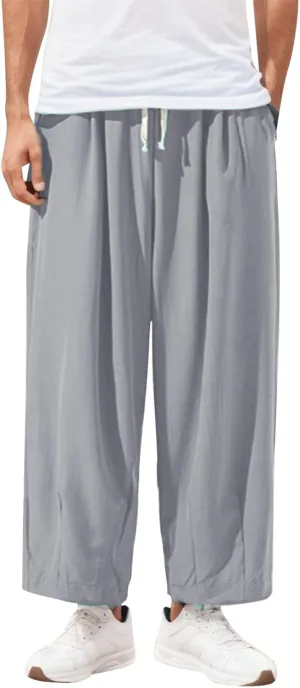 FZVYD Black Chinos Mens Joggers Cargo Pants Fashion Casual Sweatpants Work Pants Drawstring Loose Trousers with Pockets