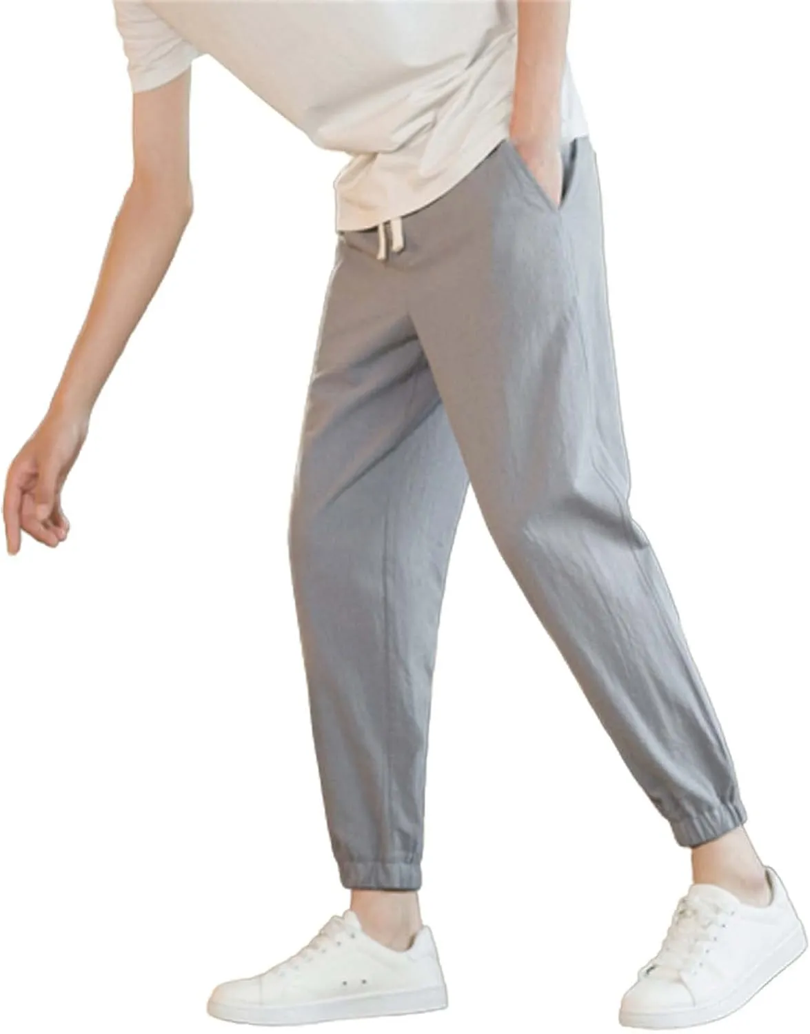 FZVYD Men Dress Pants Mens Joggers Cargo Pants Fashion Casual Sweatpants Work Pants Drawstring Loose Trousers with Pockets