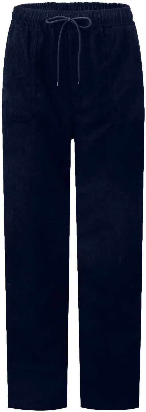 FZYLQY Corduroy Pants for Women Casual Drawstring Elastic High Waist Straight Leg Pants Loose Comfy Trousers with Pockets