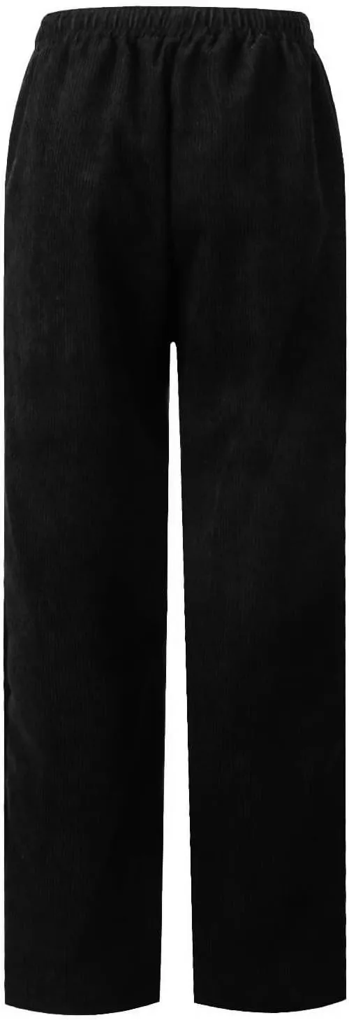 FZYLQY Corduroy Pants for Women Casual Drawstring Elastic High Waist Straight Leg Pants Loose Comfy Trousers with Pockets