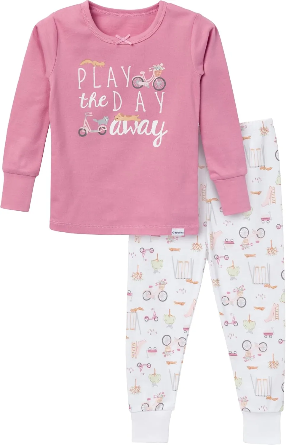 Gerber Baby Girls' Toddler Snug Fit 2-Piece Pajama Set
