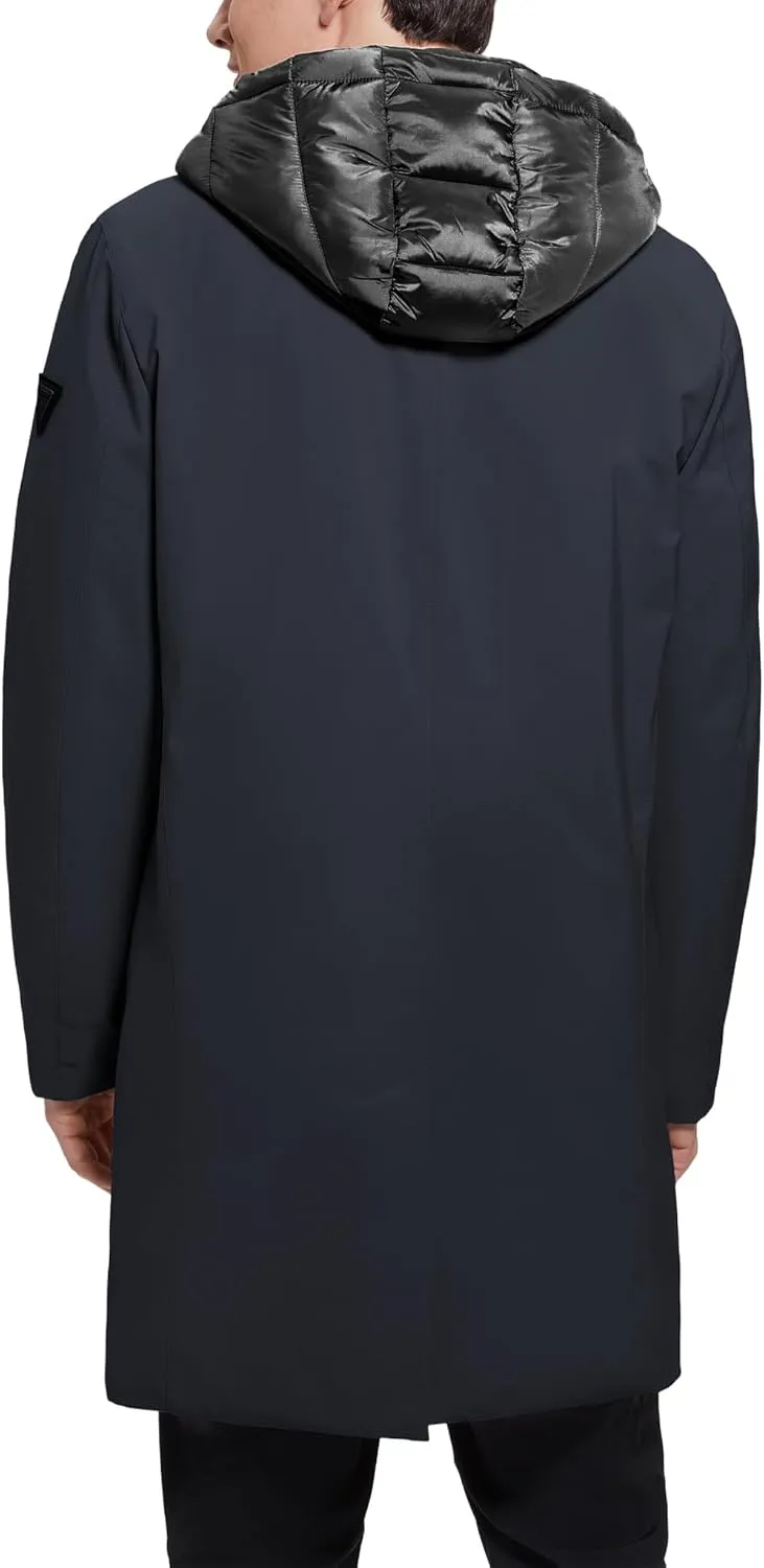 GUESS Men's Colin City Raincoat Trench