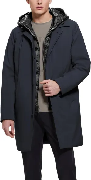 GUESS Men's Colin City Raincoat Trench