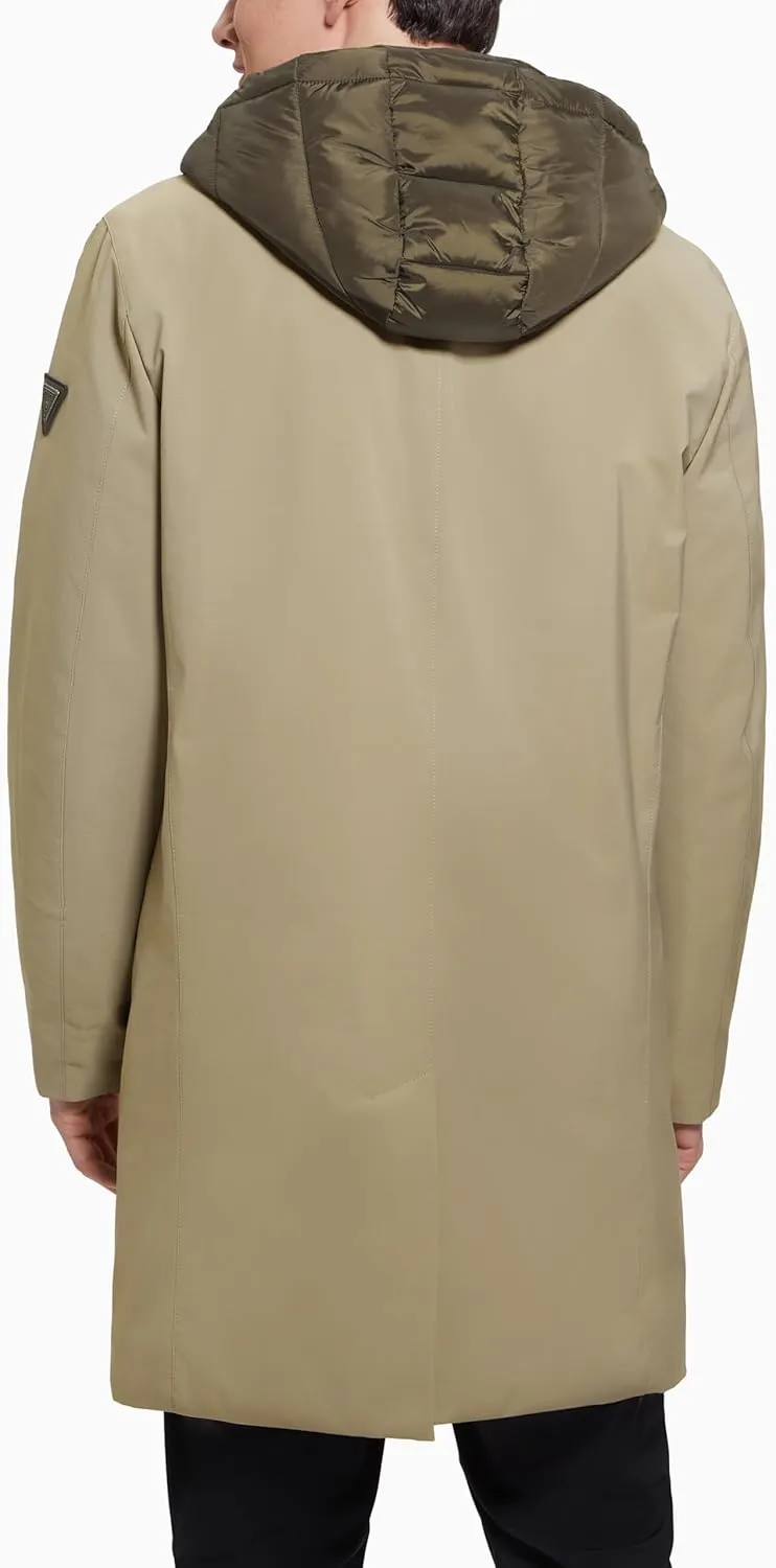 GUESS Men's Colin City Raincoat Trench
