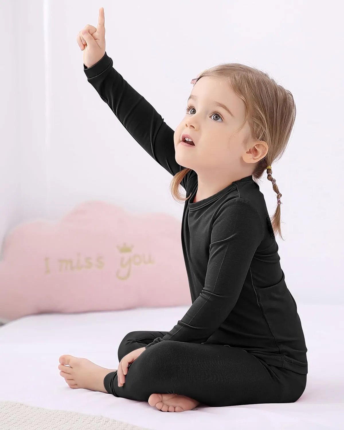 GUISBY Rayon made from Bamboo Pajamas Sets, Kids Toddler Boys Girls Daily Snug Fit Sleepwear Set