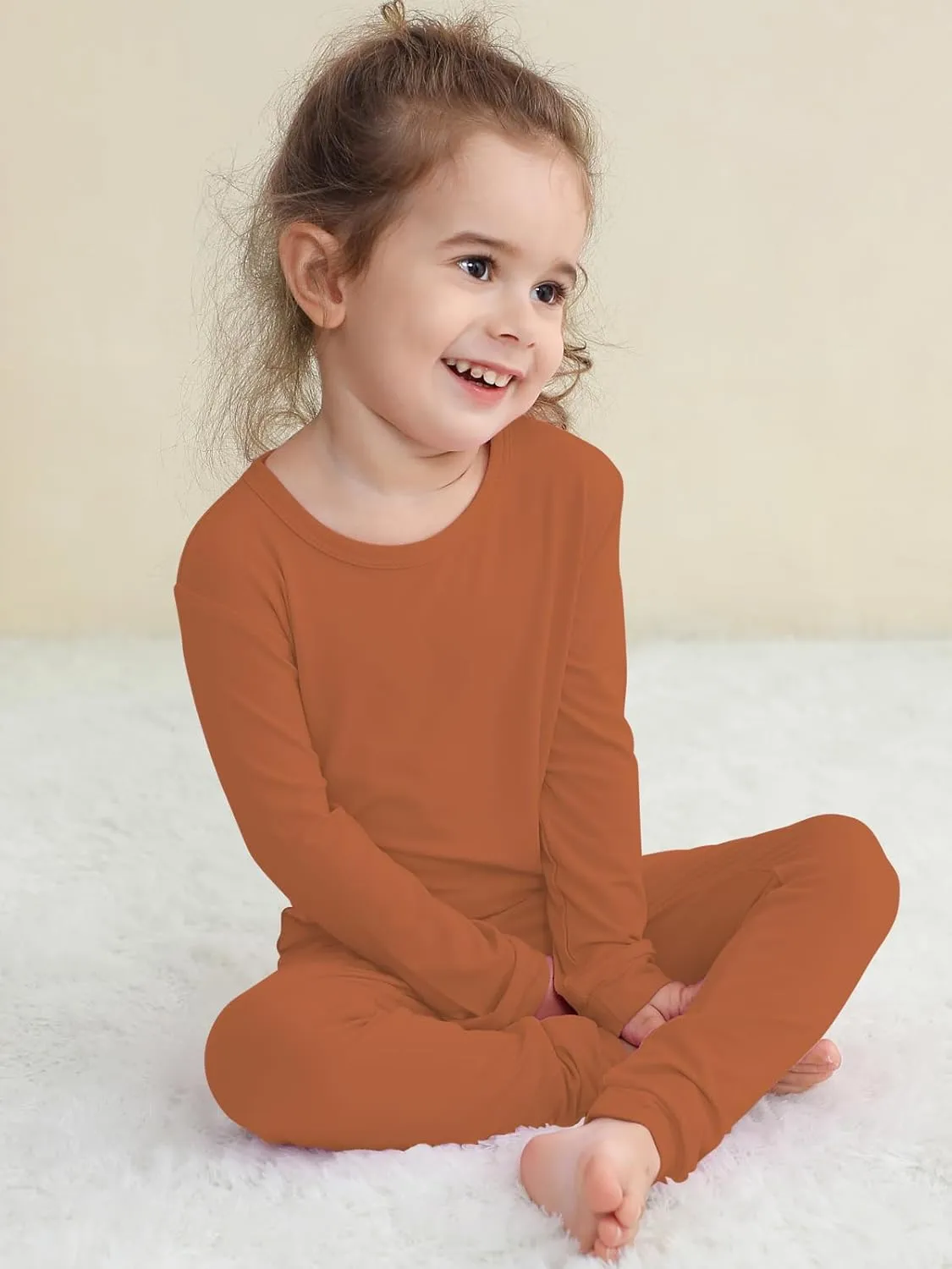 GUISBY Toddler Pajamas Set, Rayon of Bamboo Kids Boys Girls Daily Snug Fit 2 Piece Sleepers Sets