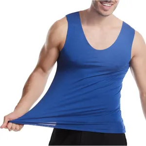 Gym Bodybuilding Muscle Tank Top for Mens Summer Casual Slim Fit Sports Tees Modal Sleeveless Stretch Quick Dry Tops