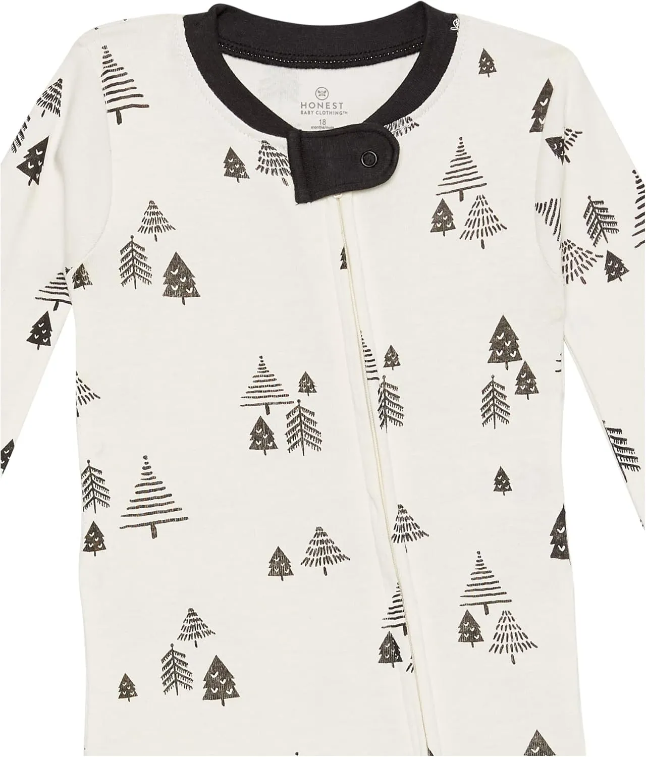 HonestBaby Baby Celebration Non-Slip Footed Pajamas One-Piece Sleeper Zip-Front Pjs 100% Organic Cotton