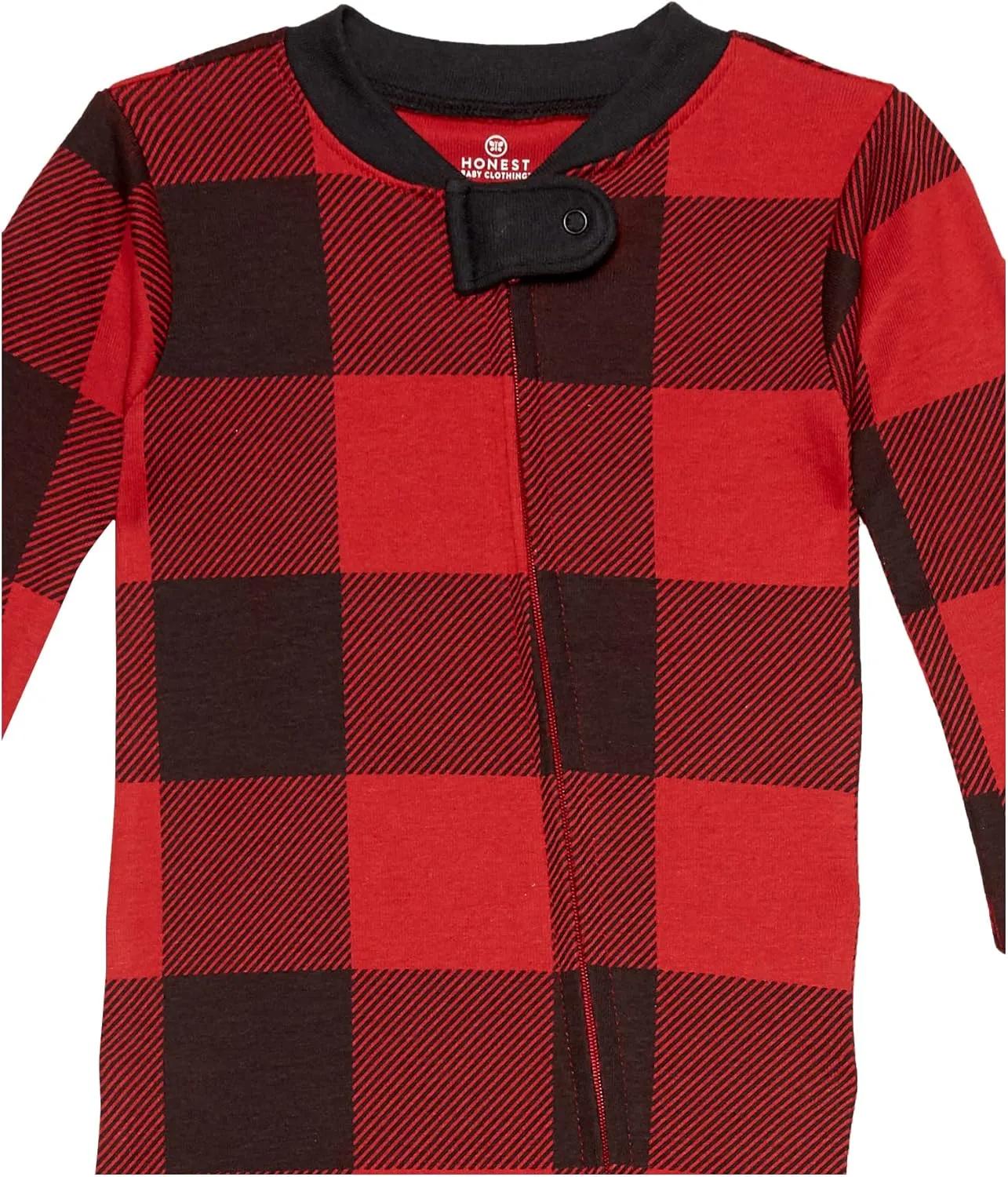 HonestBaby Baby Celebration Non-Slip Footed Pajamas One-Piece Sleeper Zip-Front Pjs 100% Organic Cotton