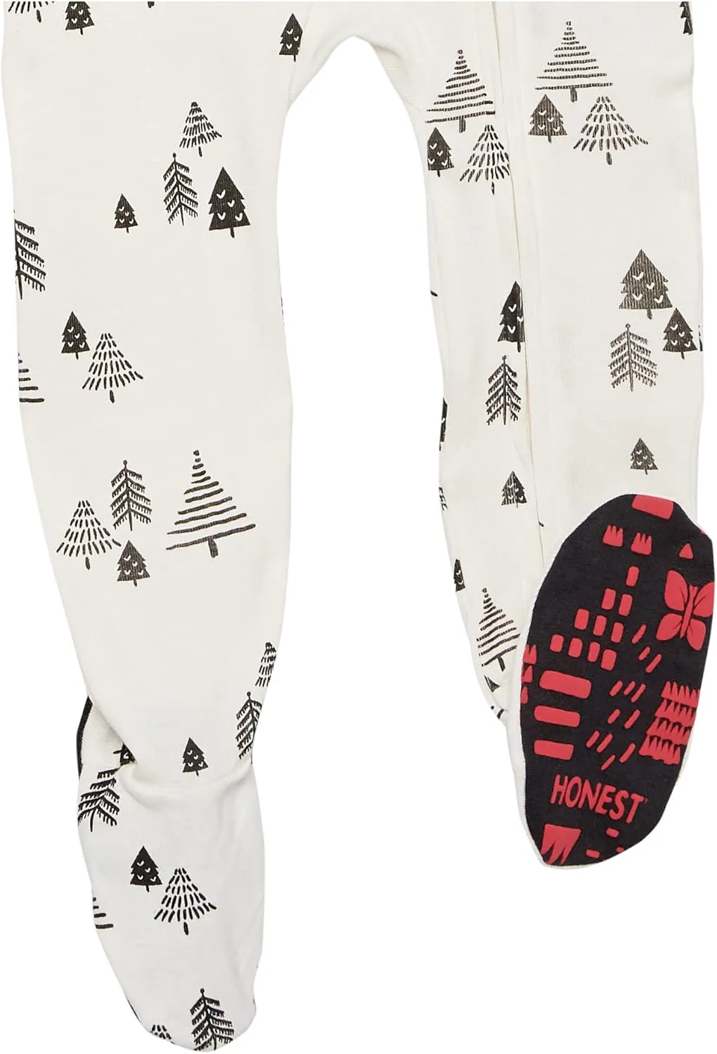 HonestBaby Baby Celebration Non-Slip Footed Pajamas One-Piece Sleeper Zip-Front Pjs 100% Organic Cotton