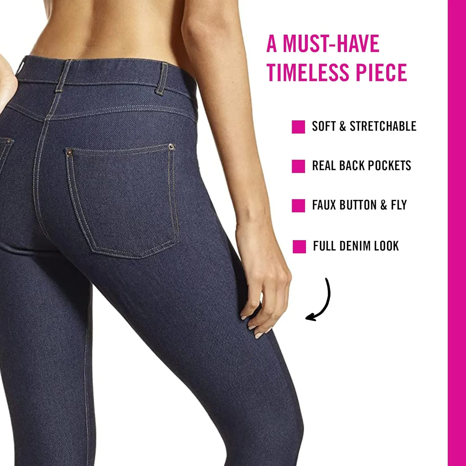 HUE Women's Essential Denim Leggings