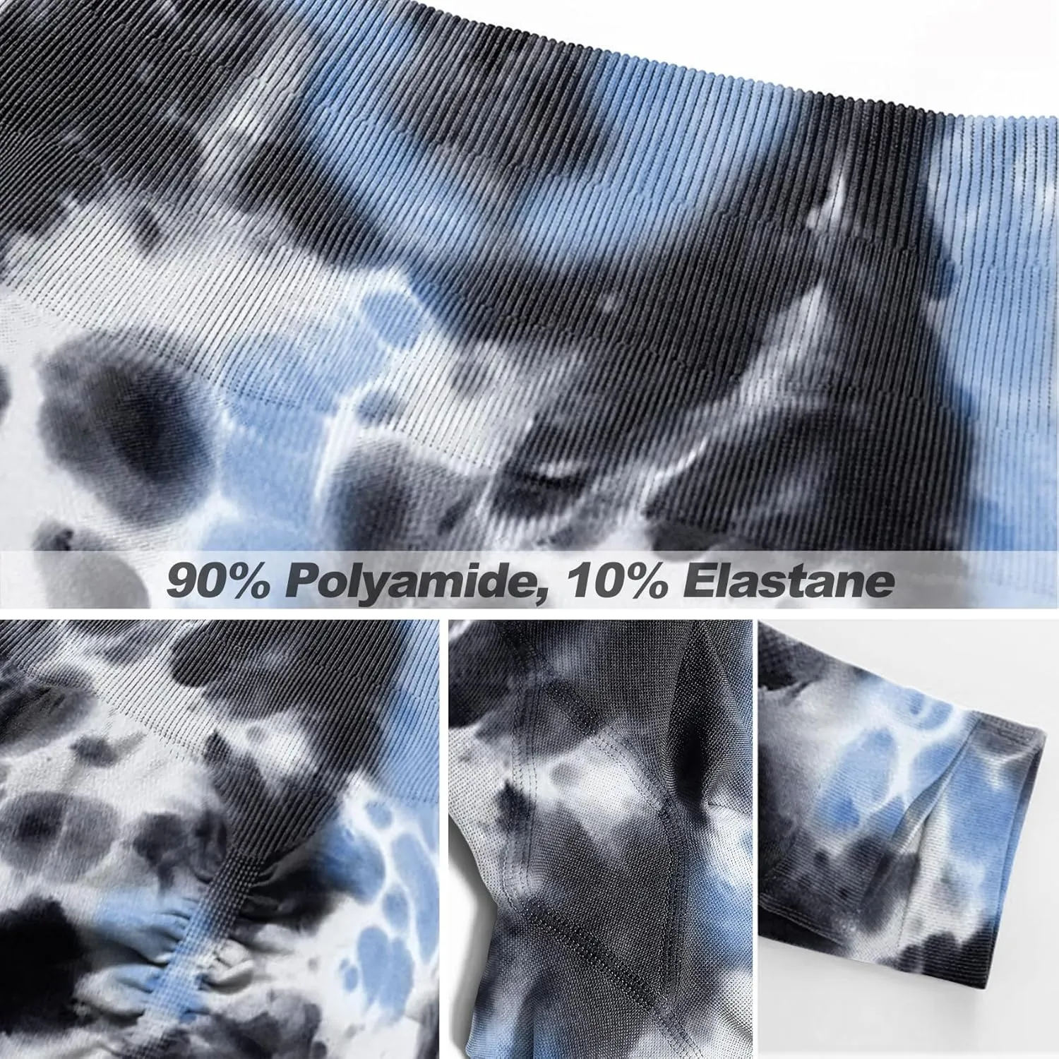 JGS1996 Tie Dye Hidden Scrunch Leggings for Women Tummy Control Butt Lifting Yoga Pants High Waist Compression Workout Tight