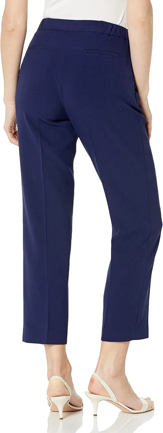 Kasper Women's Plus-Size Straight Leg, Elastic Back Pant
