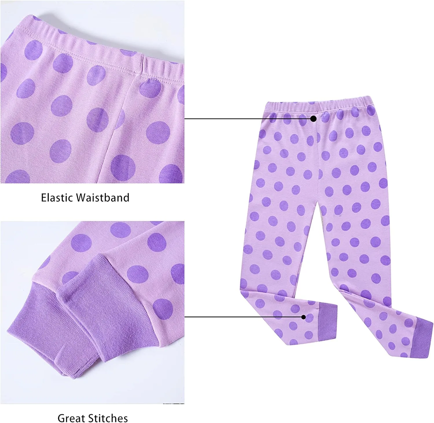 KikizYe Little Big Girls Pajamas Set Long Sleeve PJs 100% Cotton Pyjamas