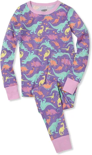 Lands' End Kids Pattern Snug Fit Pajama Set
