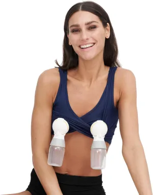 Larken Hands Free Pumping Bra for Breastfeeding | Breast Pump - Maternity Bras for Pregnancy, Pumping & Nursing Bra in One