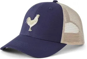 Life is Good Chicken Trucker Clean Hat, Darkest Blue, One Size