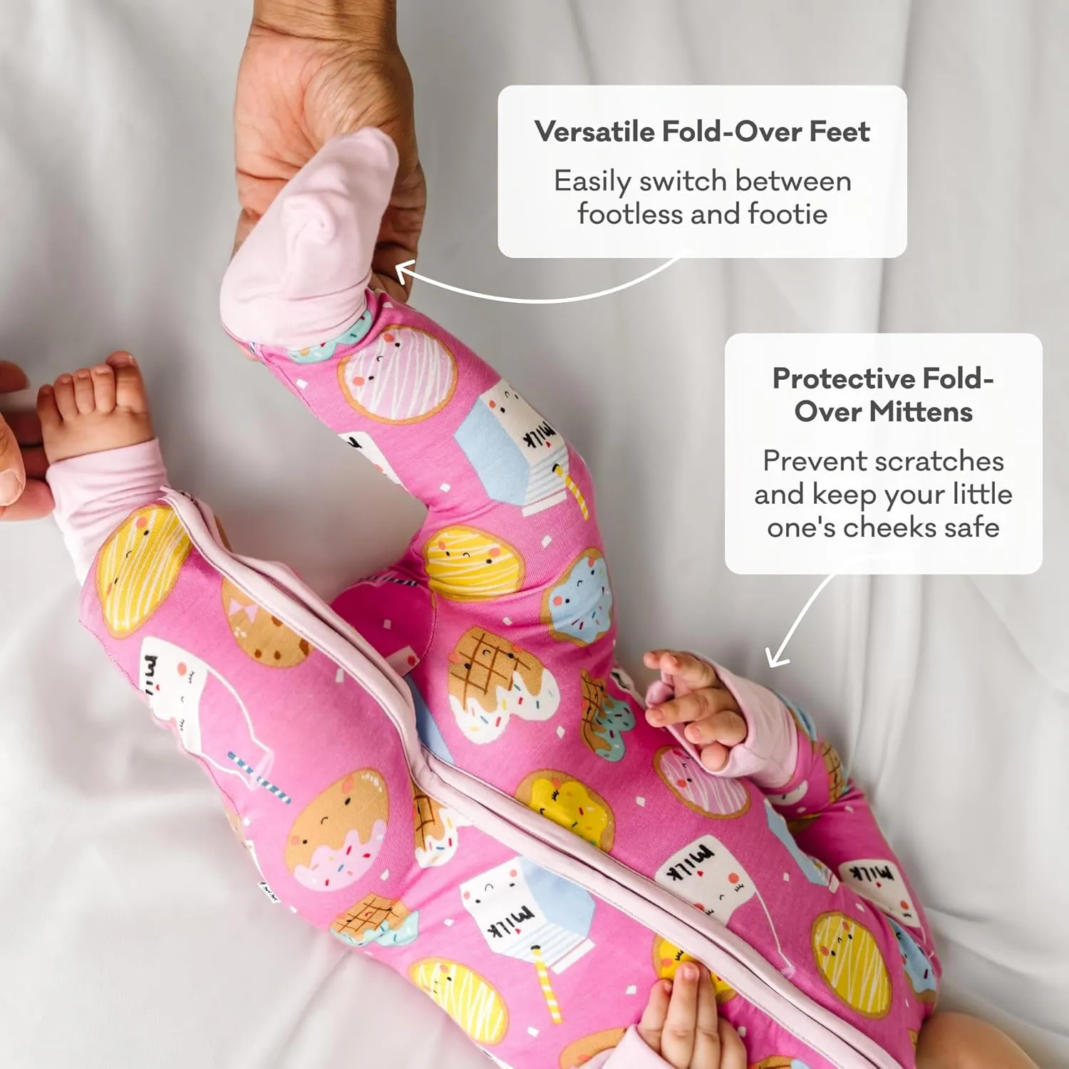 Little Sleepies Pajamas for Baby Boys & Girls, Viscose from Bamboo Baby Pajamas, Snug Baby Sleeper, Toddler PJs, 2-Way Zipper