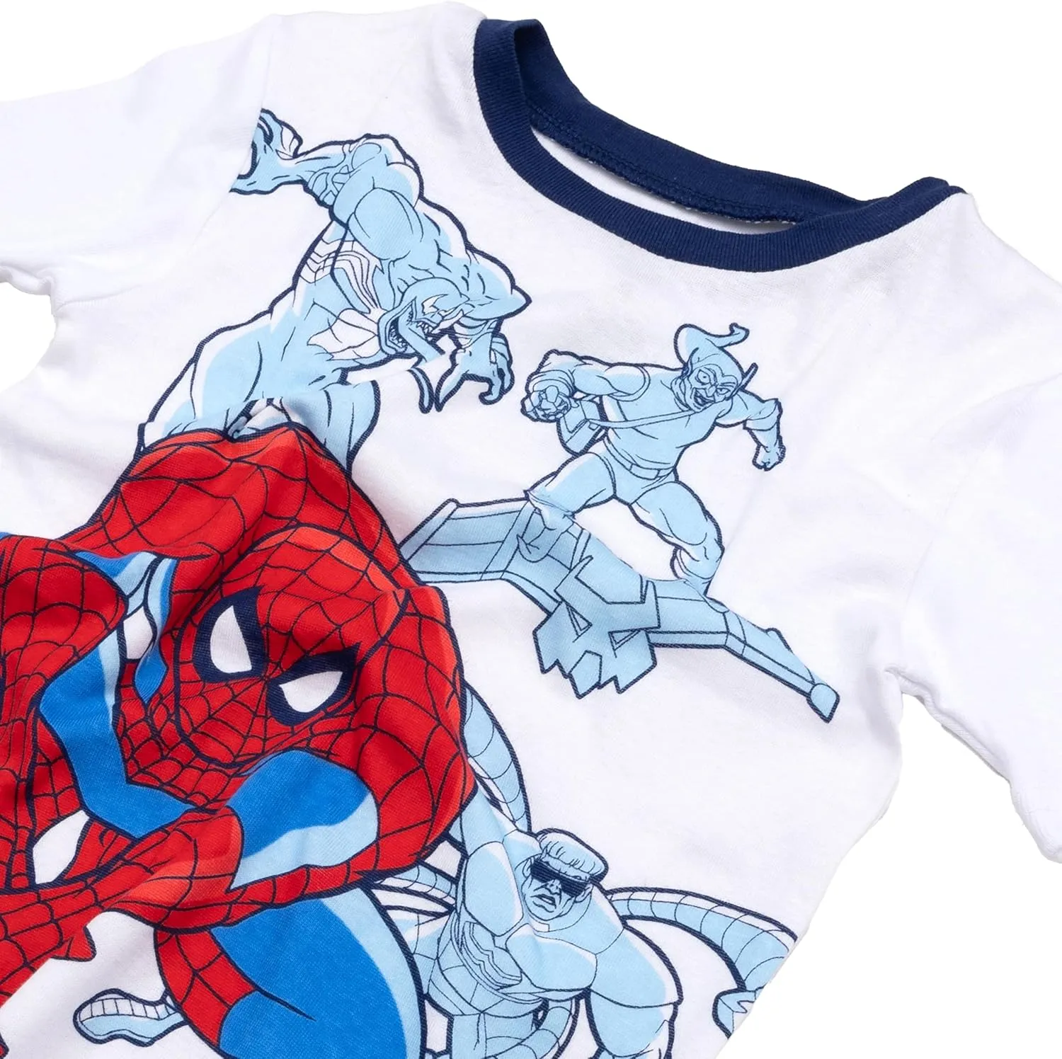 Marvel Boys' 4-Piece Snug-fit Cotton Superhero Pajama Set, Soft & Cute for Kids