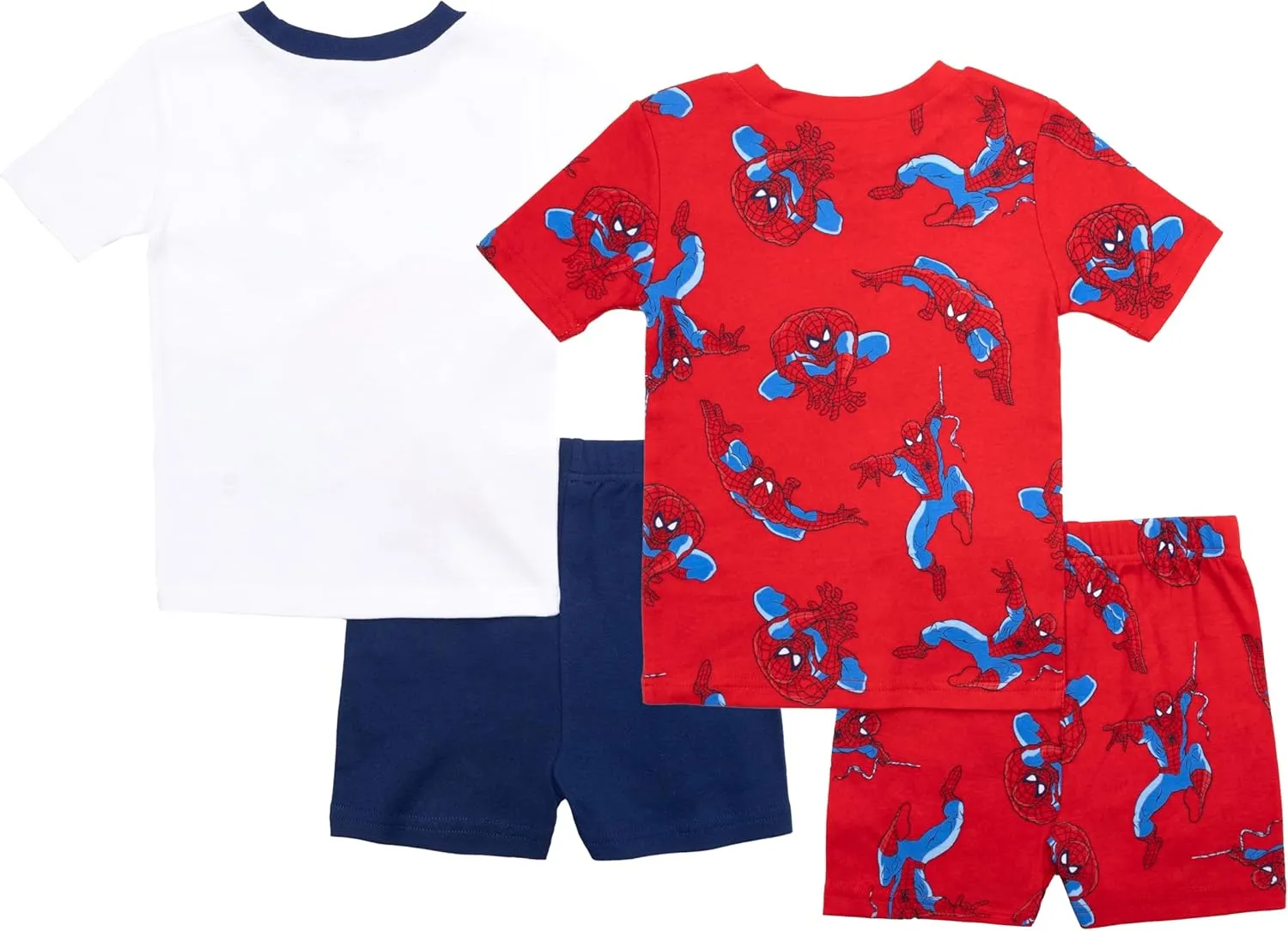 Marvel Boys' 4-Piece Snug-fit Cotton Superhero Pajama Set, Soft & Cute for Kids