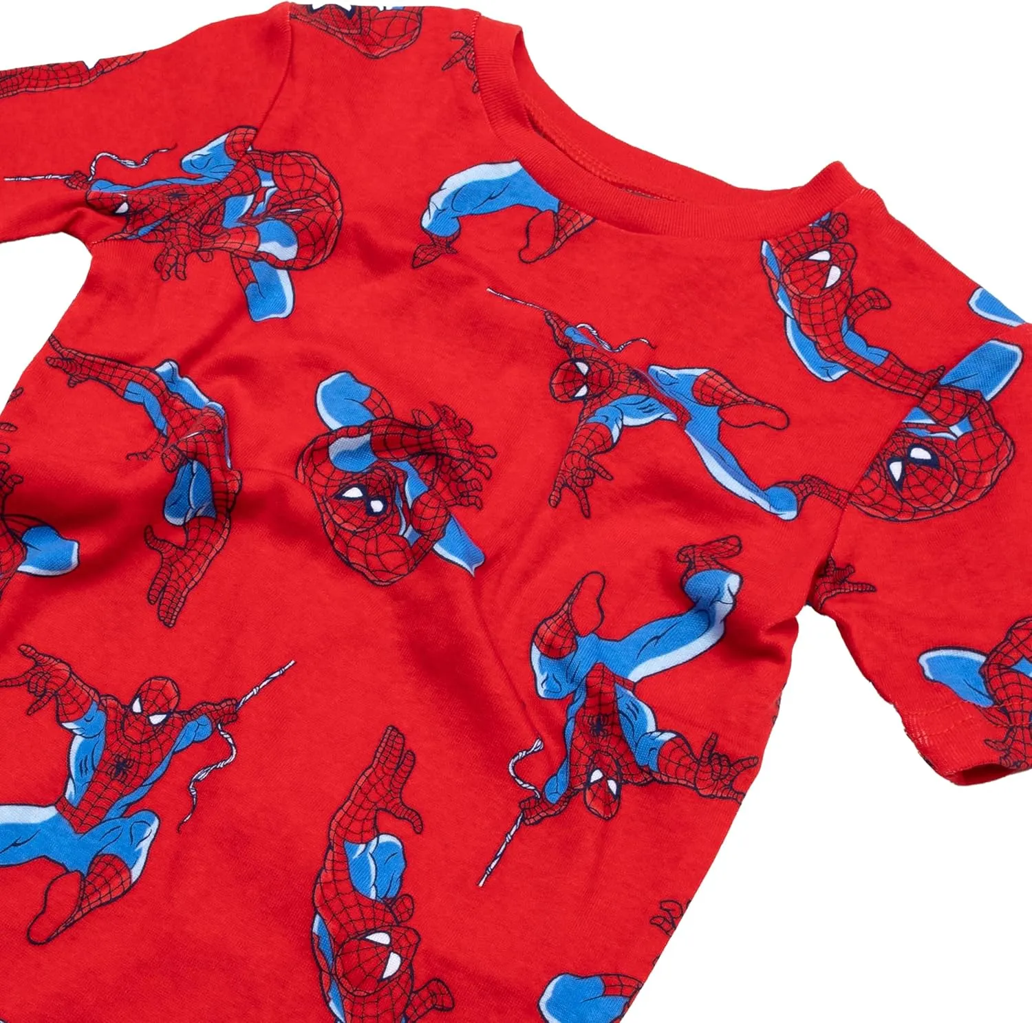Marvel Boys' 4-Piece Snug-fit Cotton Superhero Pajama Set, Soft & Cute for Kids