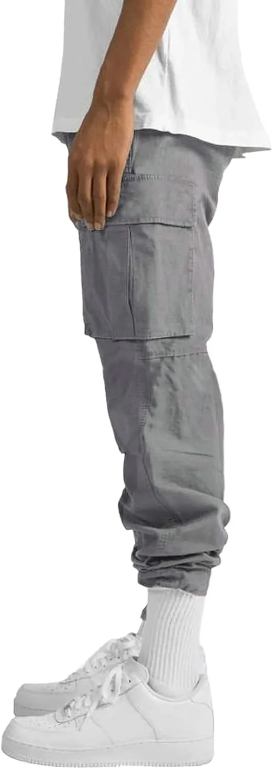 Men Cargo Pants Loose Work Sweatpants Jogger Trousers Fashion Teen Casual Multipocket Drawstring Classic High Street Pant