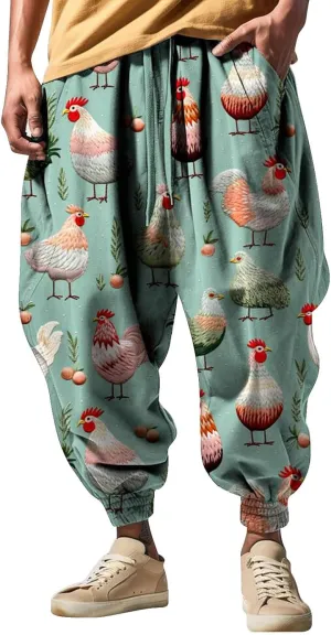 Men's Autumn Fun Print Fashion Street Feel Casual Sweatpants Cargo Pants